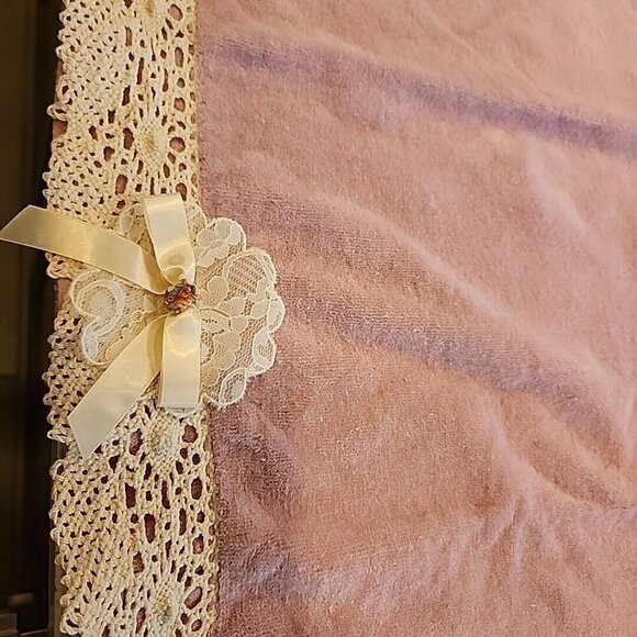 Vintage The Avanti Look Set 1978 Pink Lace 2 Bath Towel Hand Towel Washcloth - Picture 4 of 10